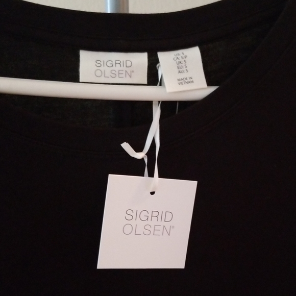 Sigrid Olsen Black Stretchy A-line Dress S - Picture 2 of 3